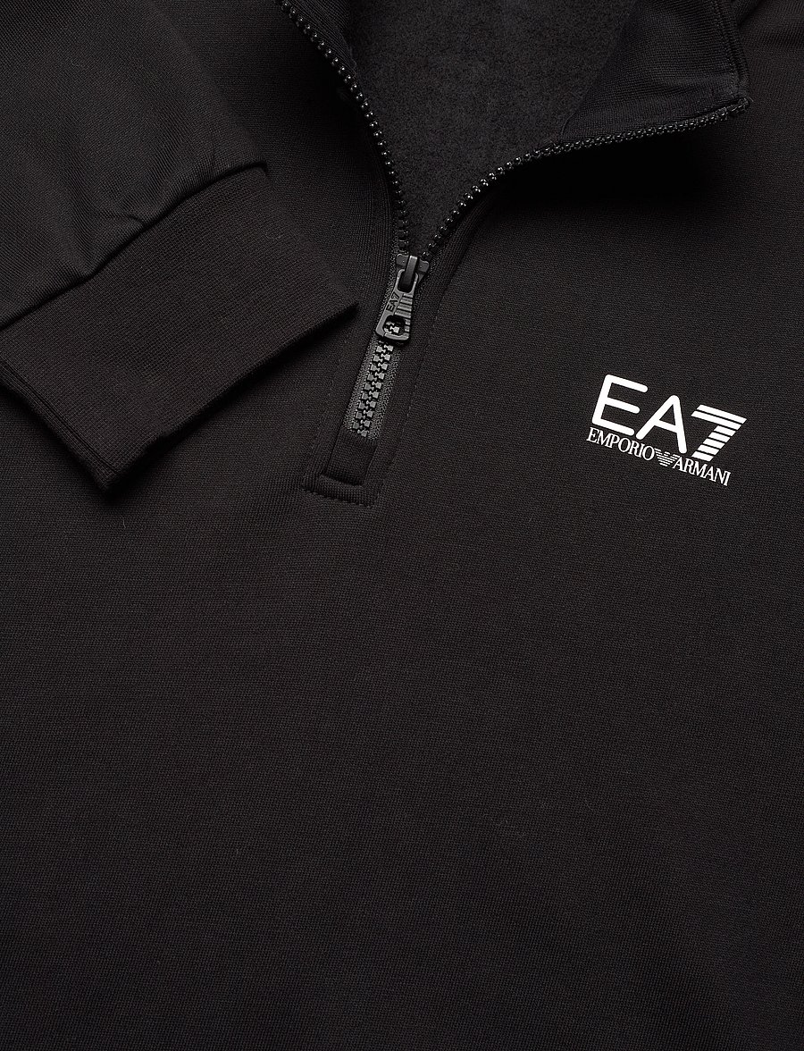 EA7 - SWEATSHIRT - half zip jumpers - black - 2