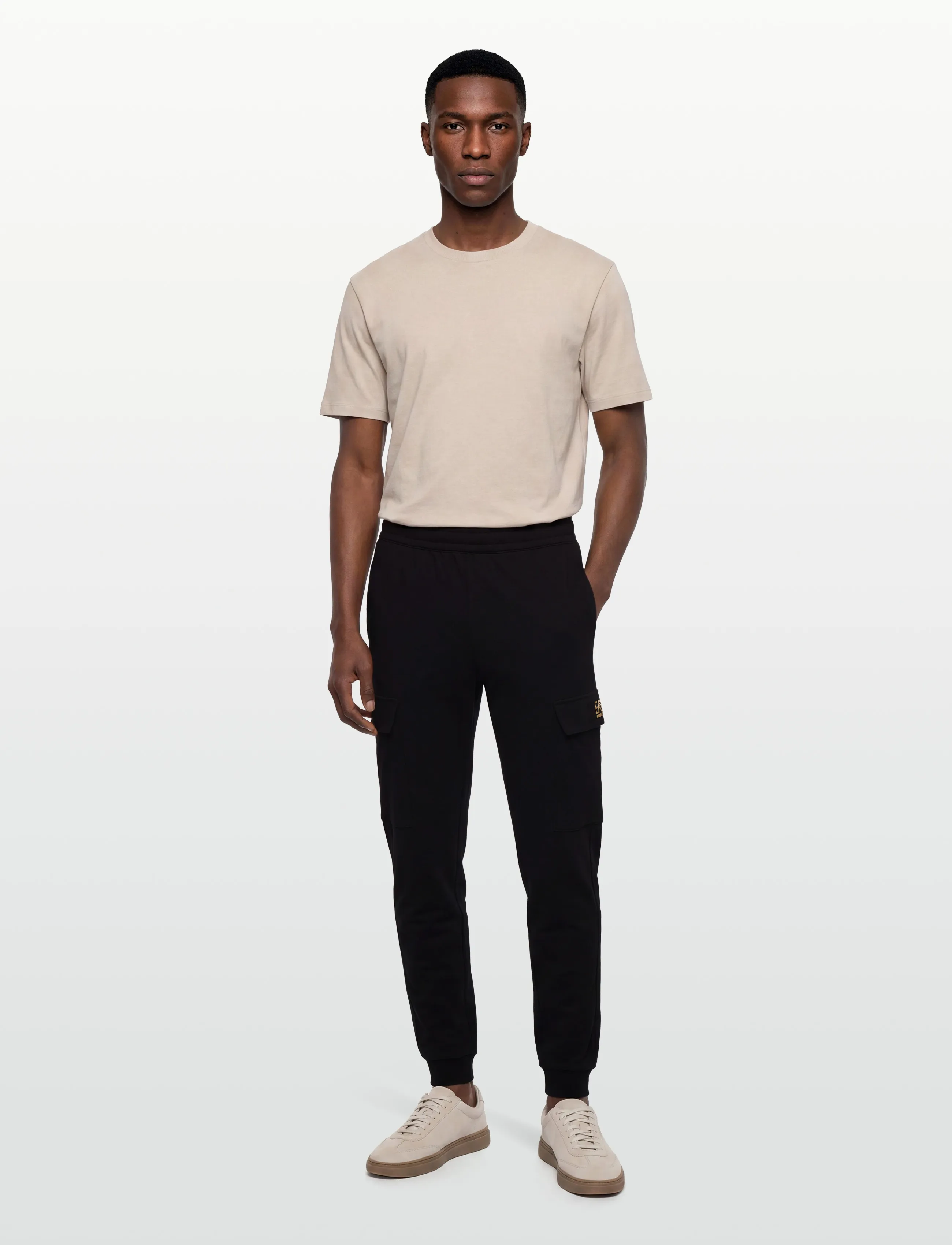 EA7 Trouser, Mænd, Cargo Joggingbukser, Sort, Str: M