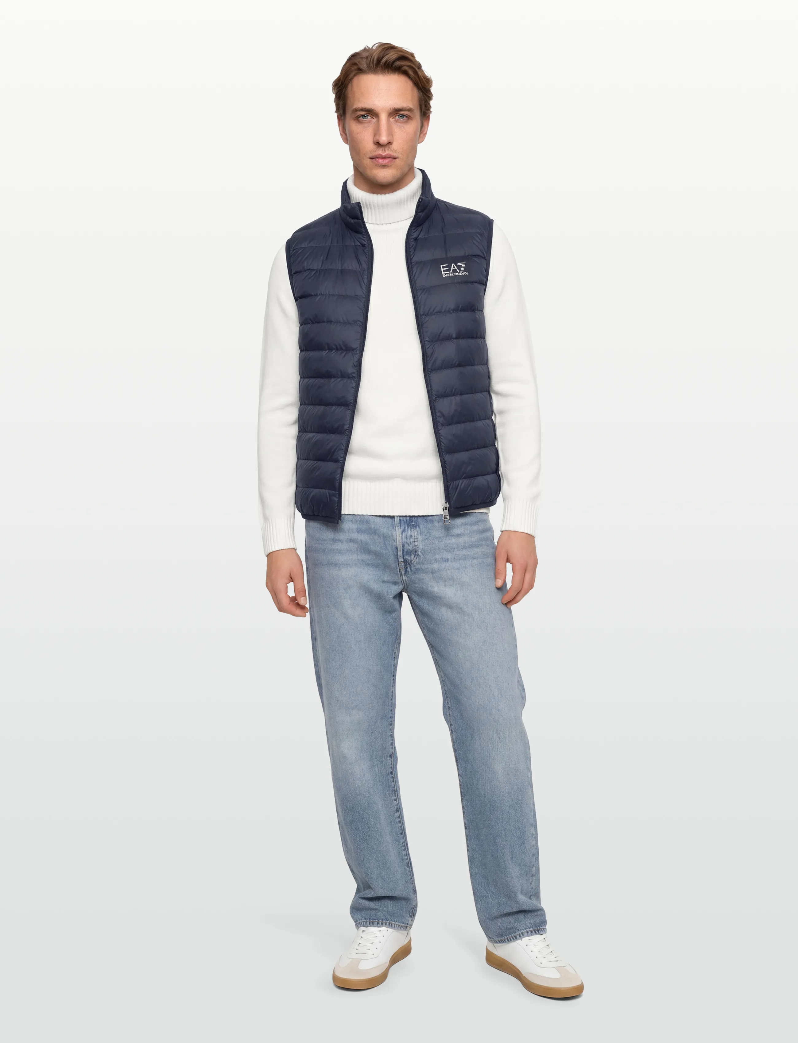 EA7 Down Waistcoat, S, Oberbekleidung, Marineblau - Westen, Männerswear