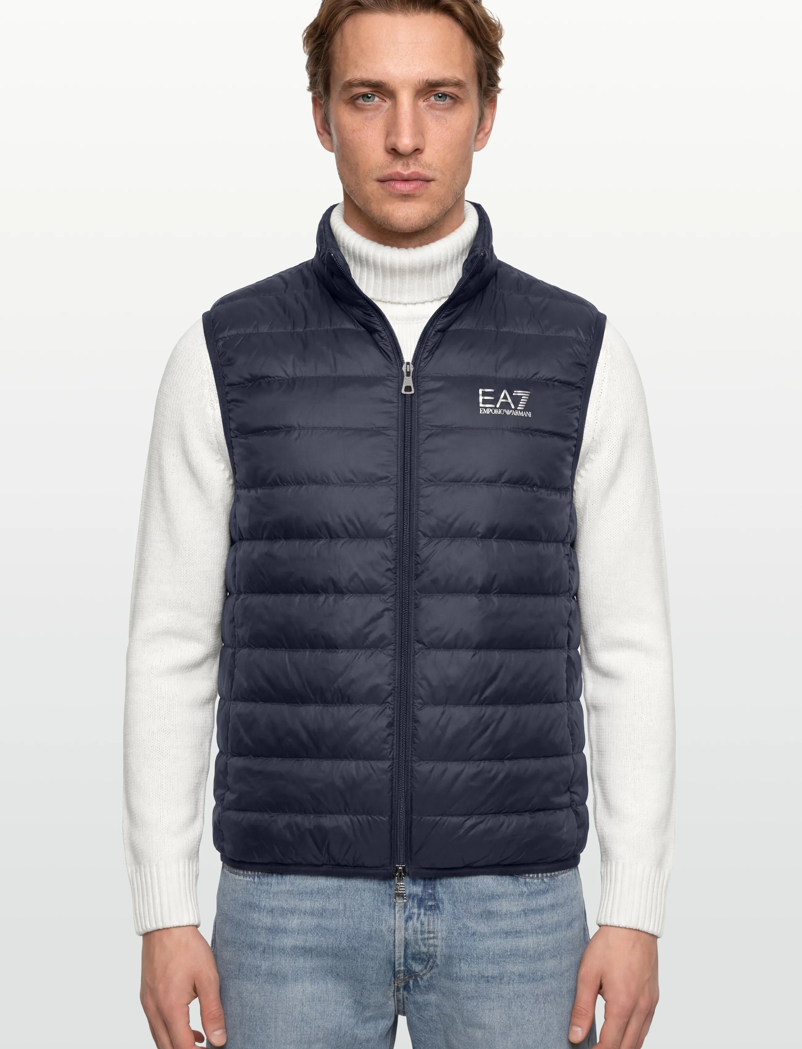 EA7 - DOWN WAISTCOAT - västar - armani blue - 3