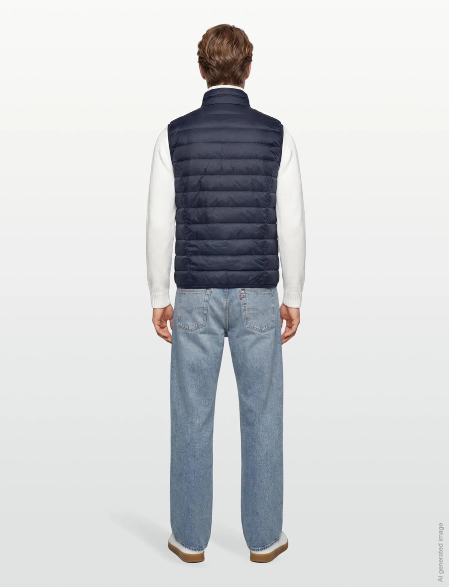 EA7 - DOWN WAISTCOAT - westen - armani blue - 4