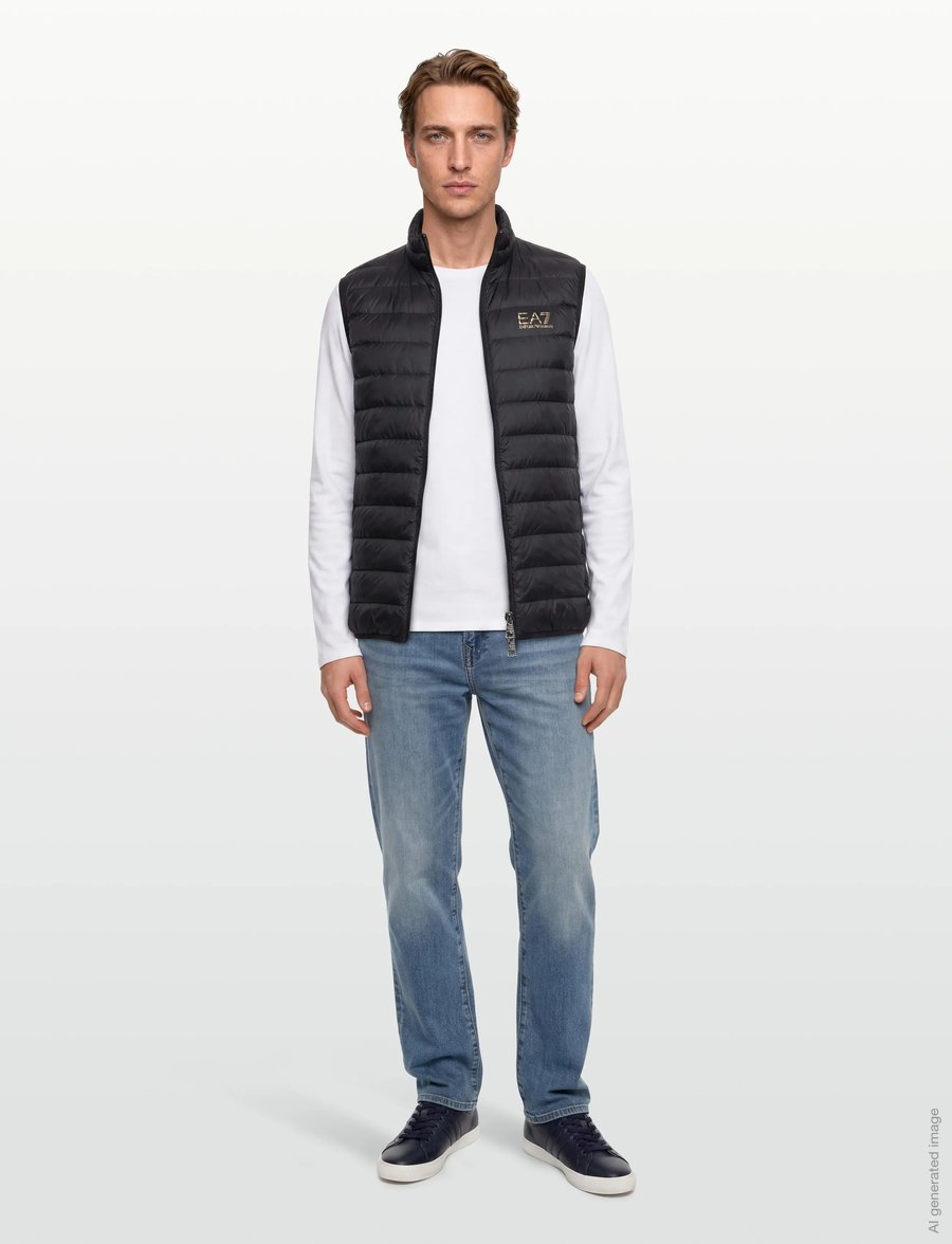 EA7 - DOWN WAISTCOAT - västar - black - 0