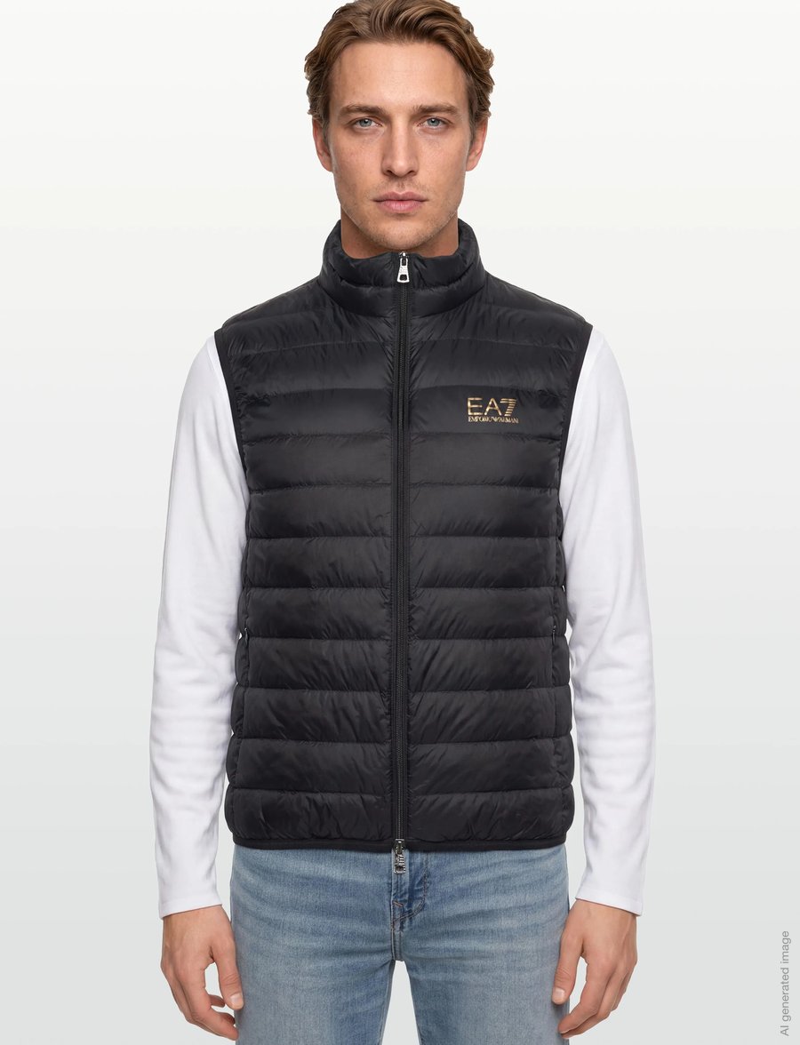 EA7 - DOWN WAISTCOAT - västar - black - 3