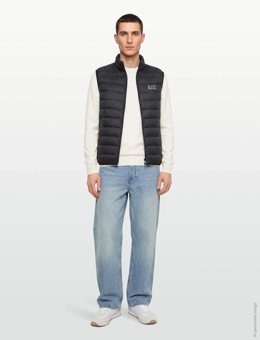 EA7 - DOWN WAISTCOAT - westen - black - 0