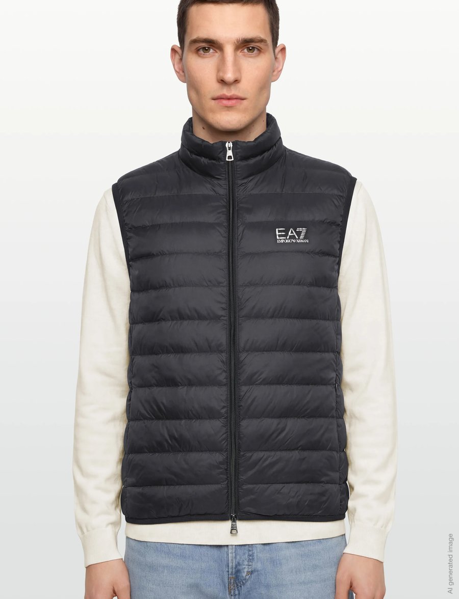 EA7 - DOWN WAISTCOAT - westen - black - 3