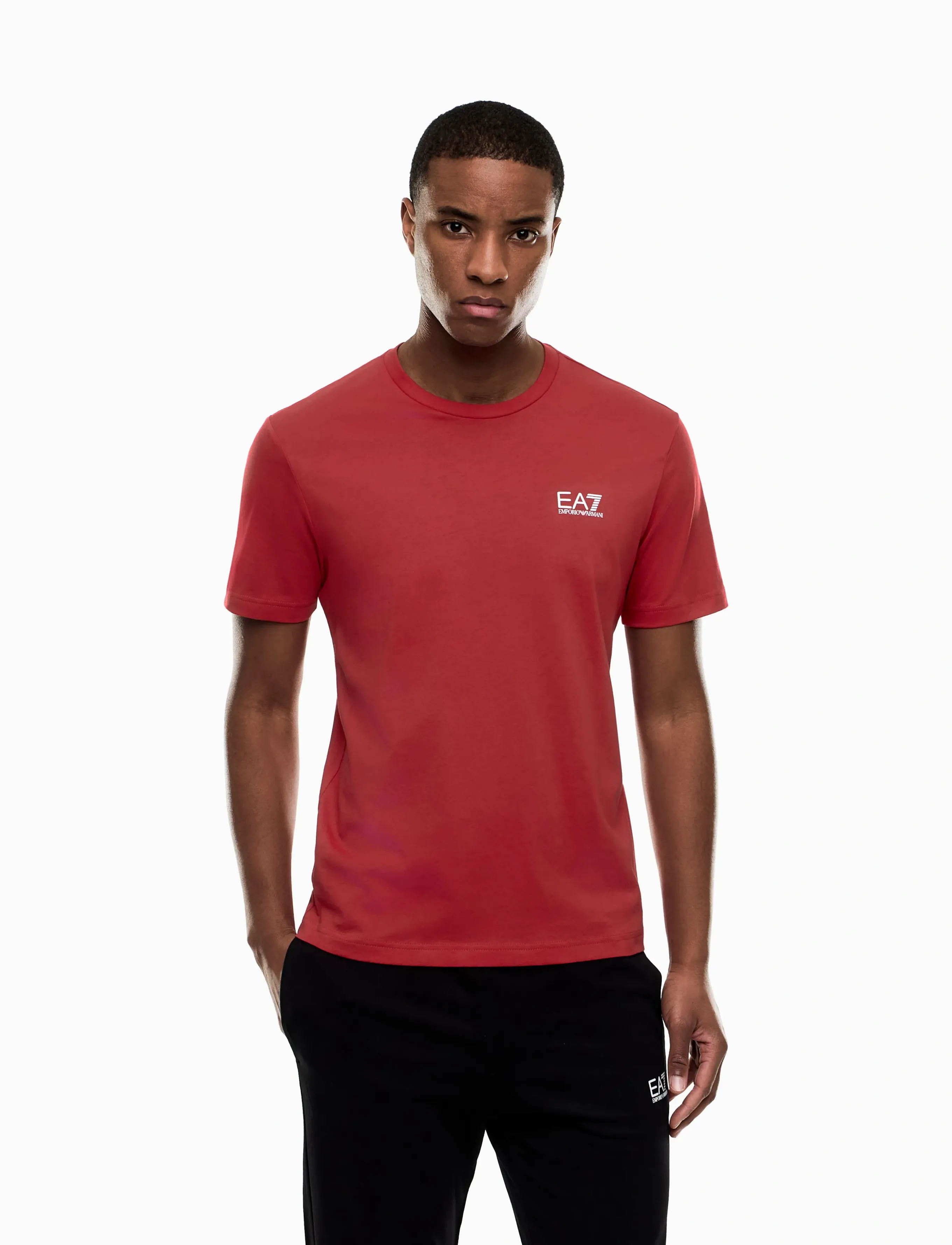EA7 T-Shirt, S, T-shirts, Rot - Short-sleeved, Männerswear