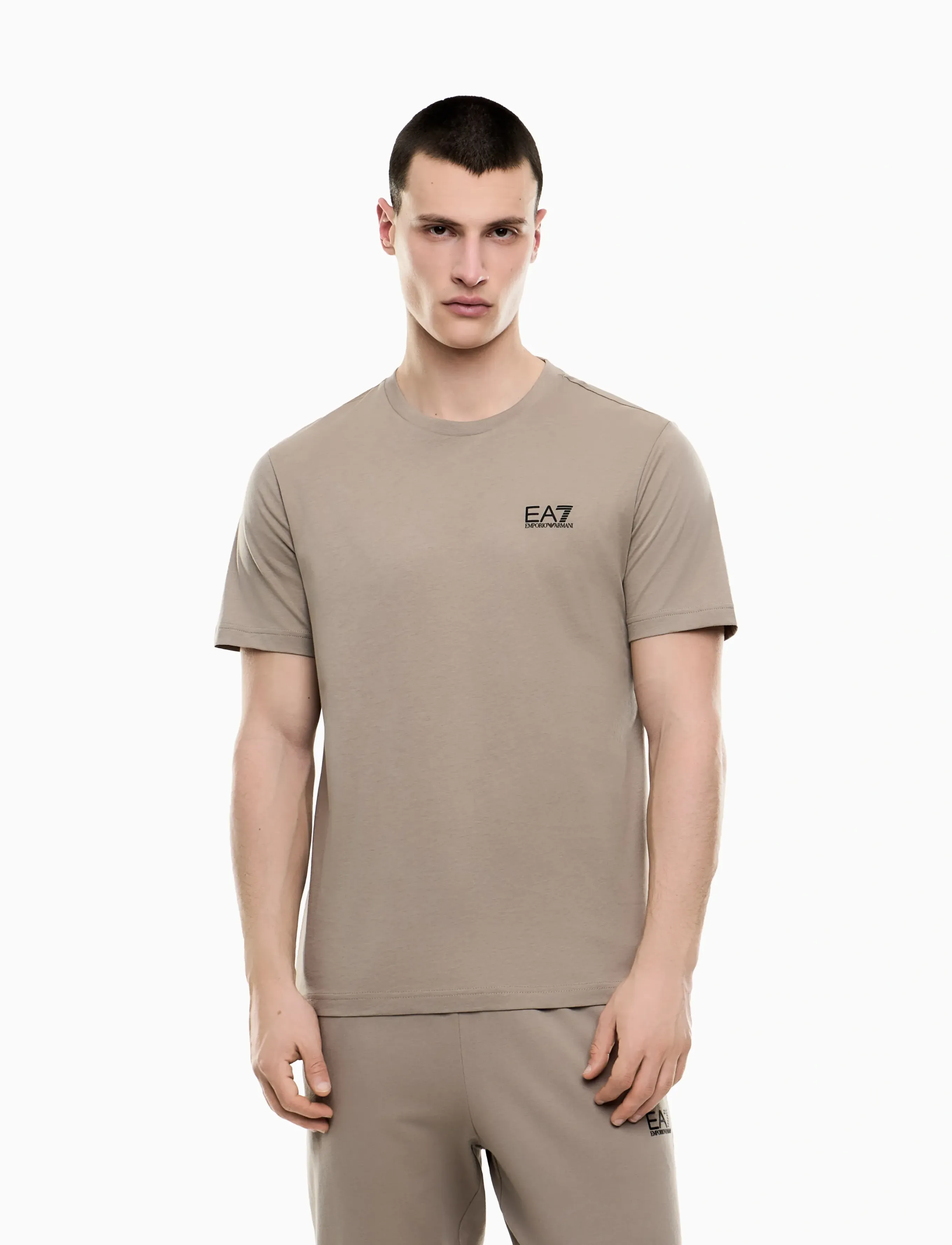 EA7 T-Shirt, 3XL, T-shirts, Beige - Short-sleeved, Männerswear