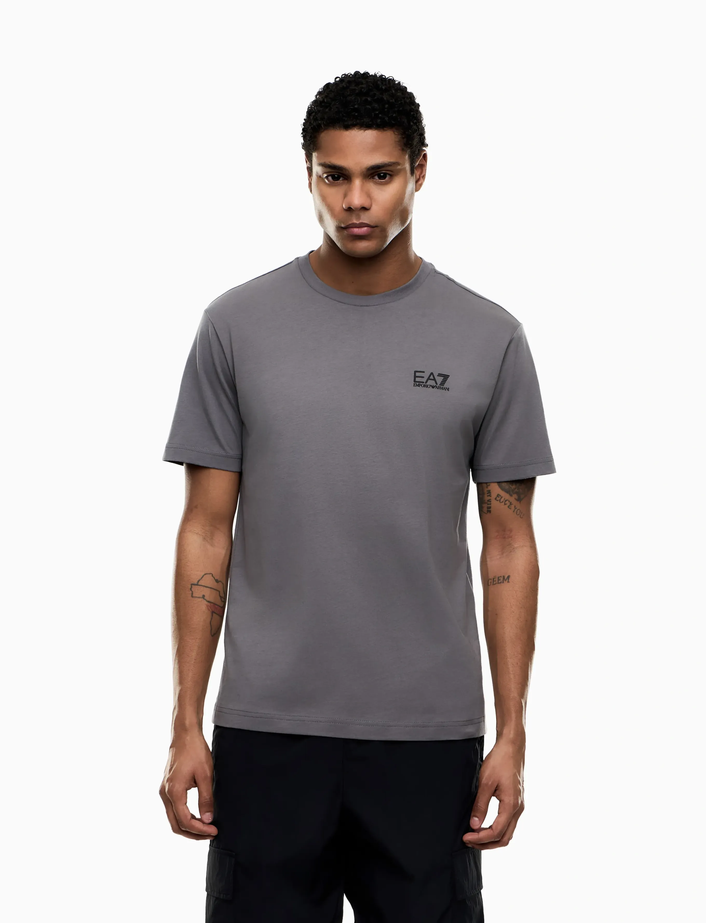 EA7 T-SHIRT - T-krekli - SMOKED PEARL / grey