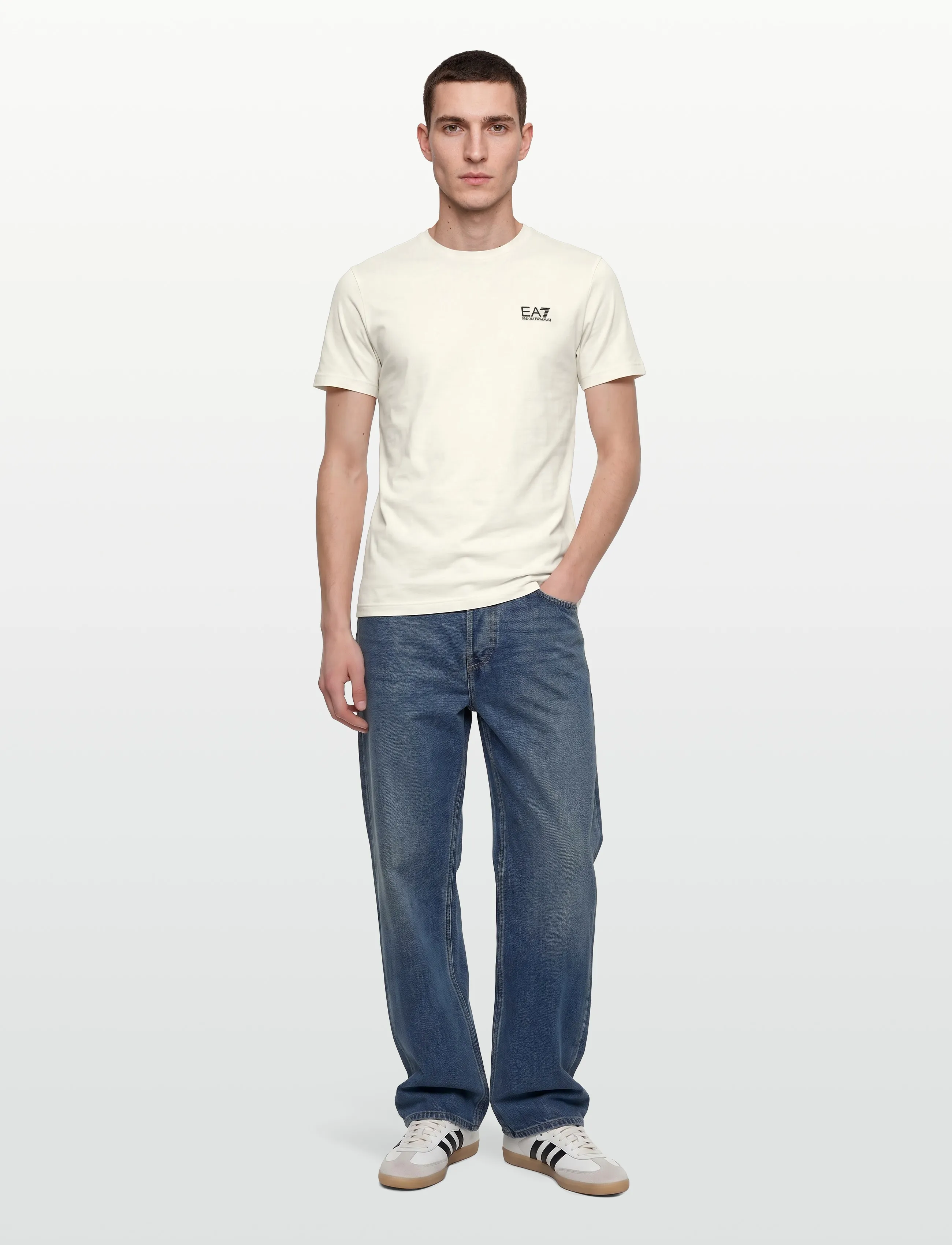 EA7 - T-SHIRT - t-krekli ar īsām piedurknēm - vanilla ice - 0