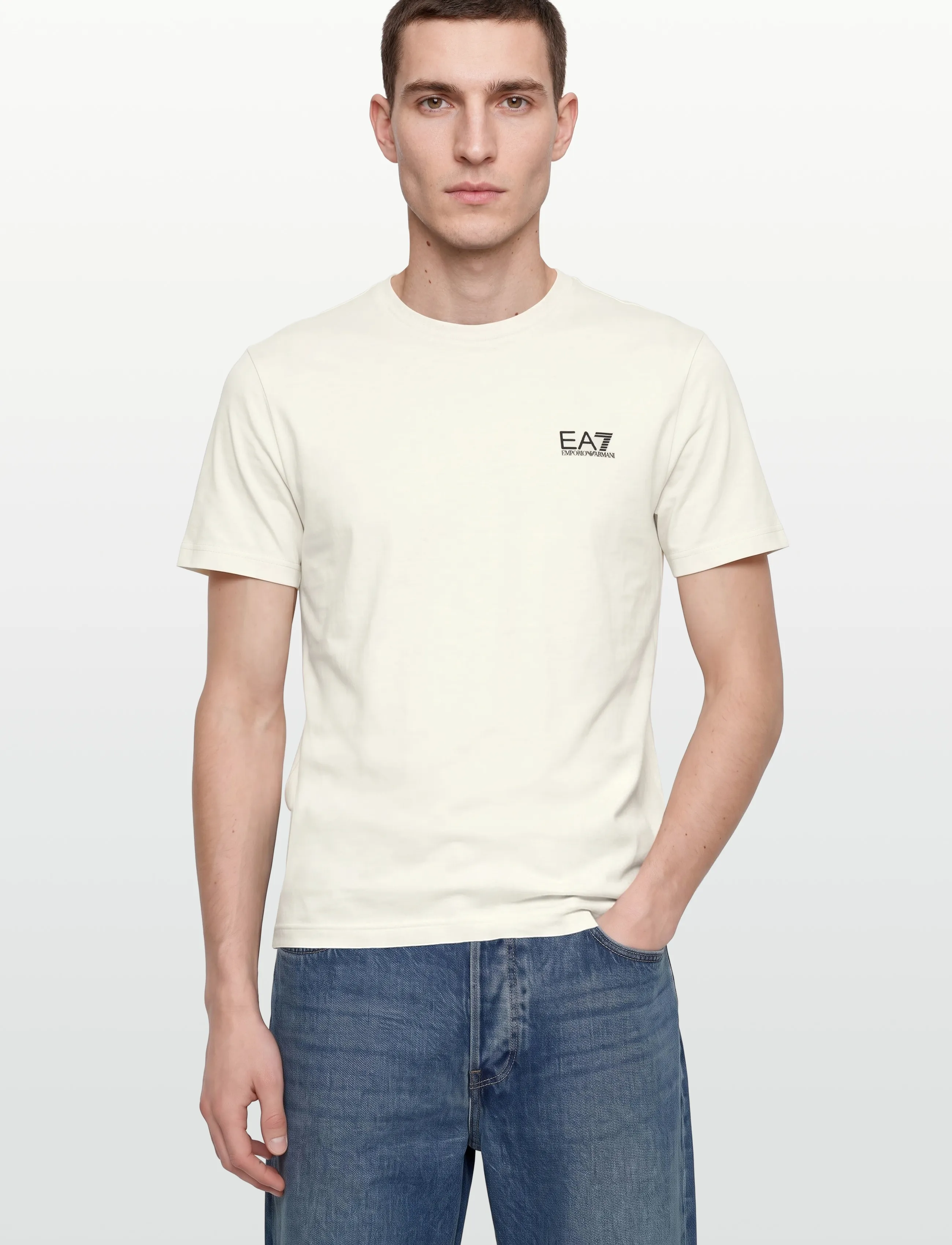 EA7 - T-SHIRT - t-krekli ar īsām piedurknēm - vanilla ice - 3
