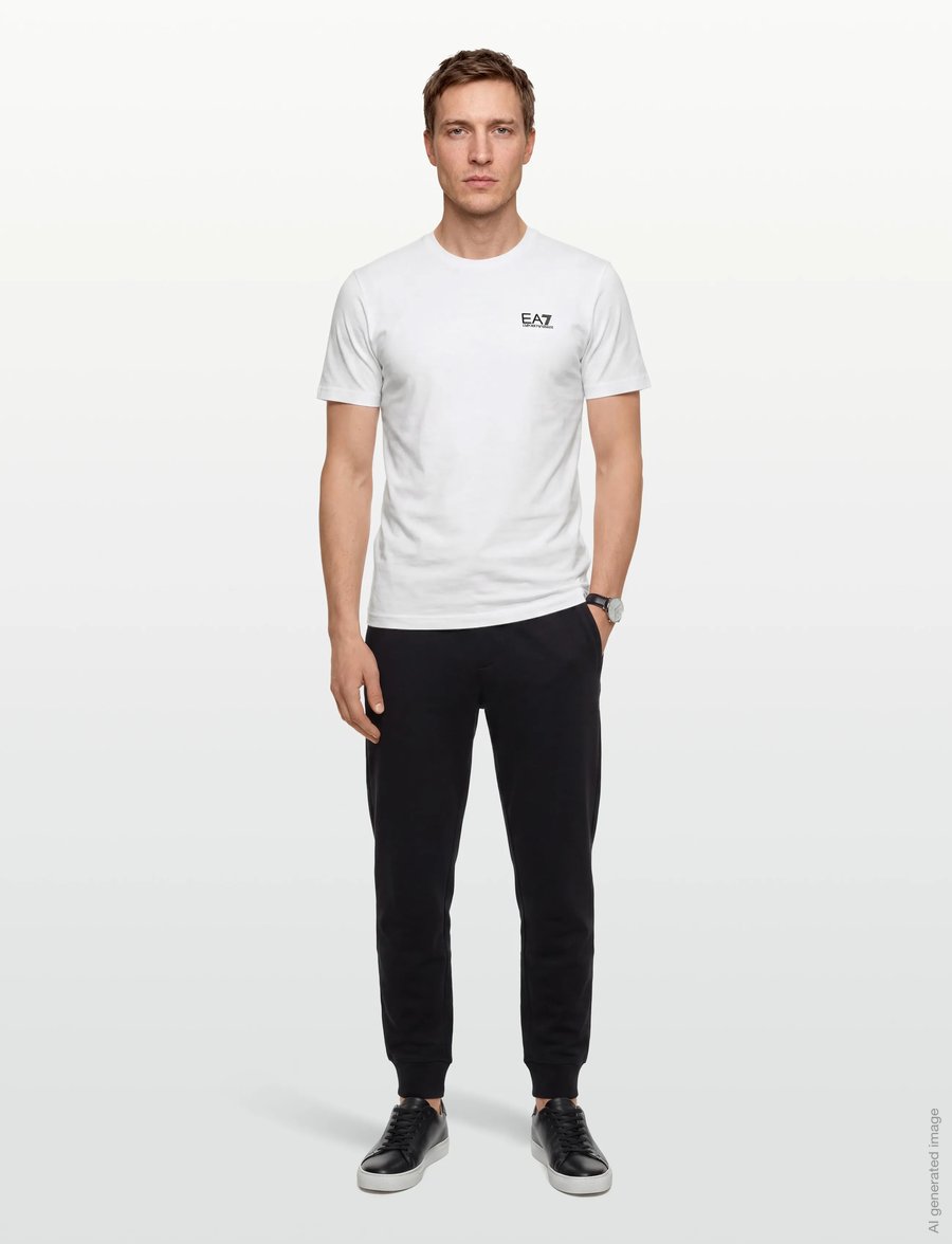 EA7 - T-SHIRT - kurzärmelige t-shirts - white - 0
