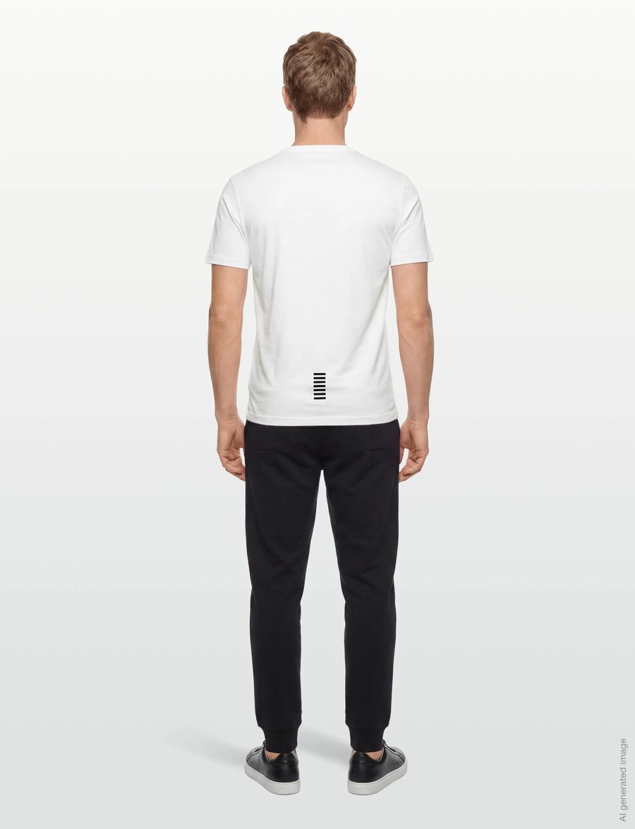 EA7 - T-SHIRT - kurzärmelige t-shirts - white - 4