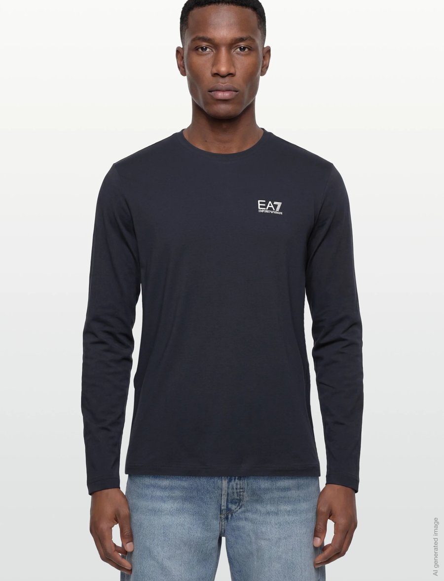 EA7 - T-SHIRT - langärmelig - armani blue - 3