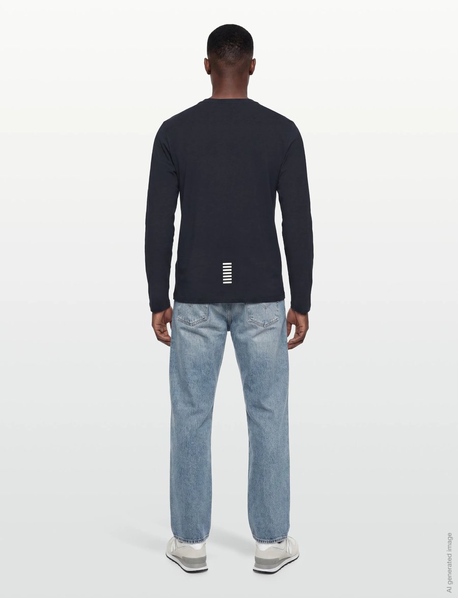 EA7 - T-SHIRT - langärmelig - armani blue - 4