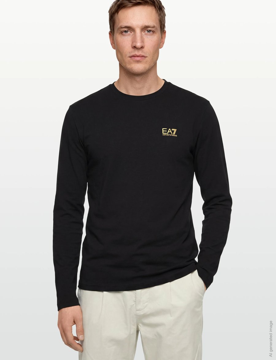EA7 - T-SHIRT - langärmelige t-shirts - black - 3