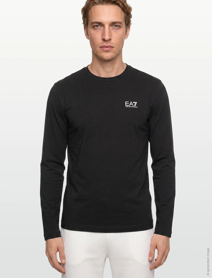 EA7 - T-SHIRT - langärmelige t-shirts - black - 3