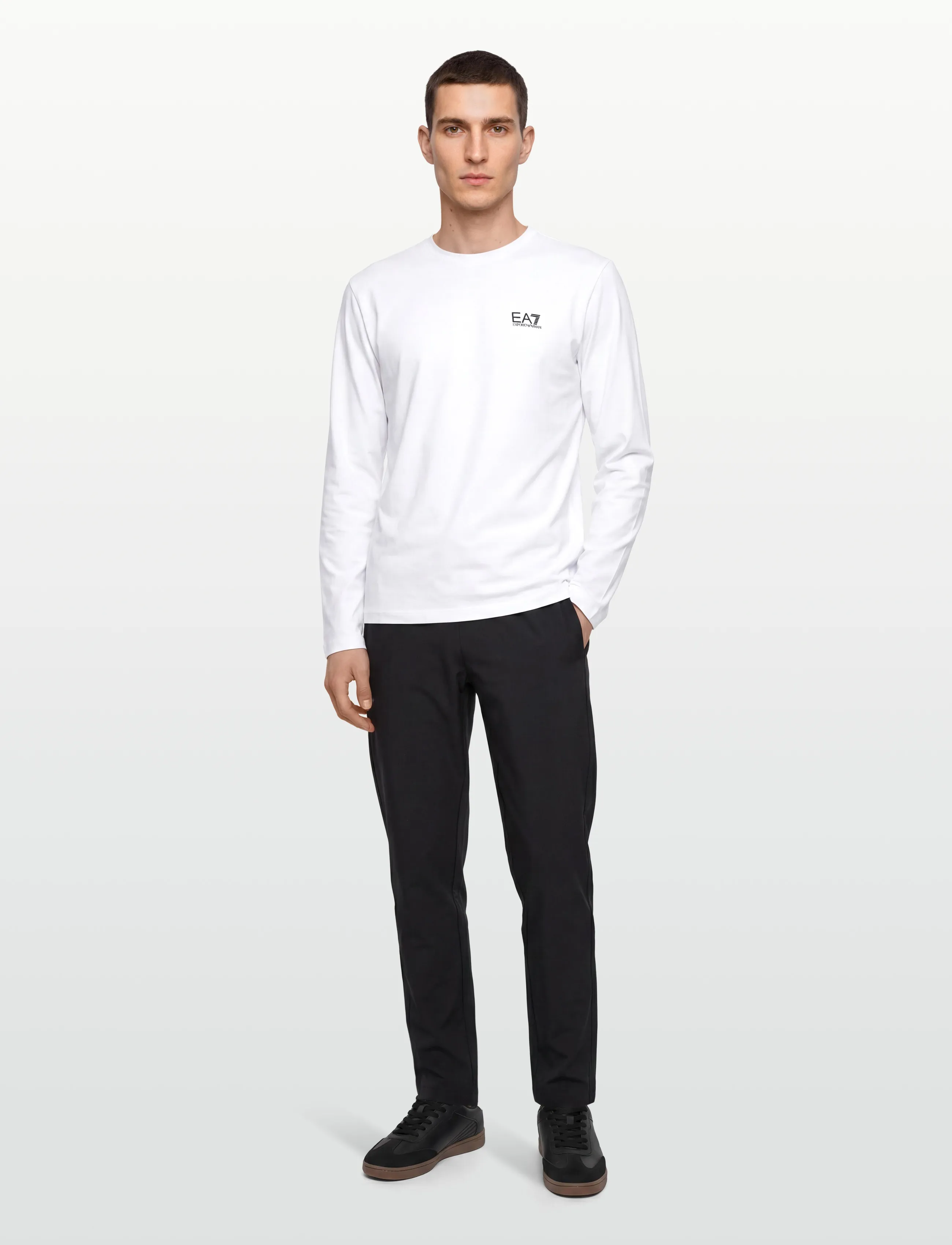 EA7 T-Shirt, XXL, White, T-Shirts > Langærmede, Herre