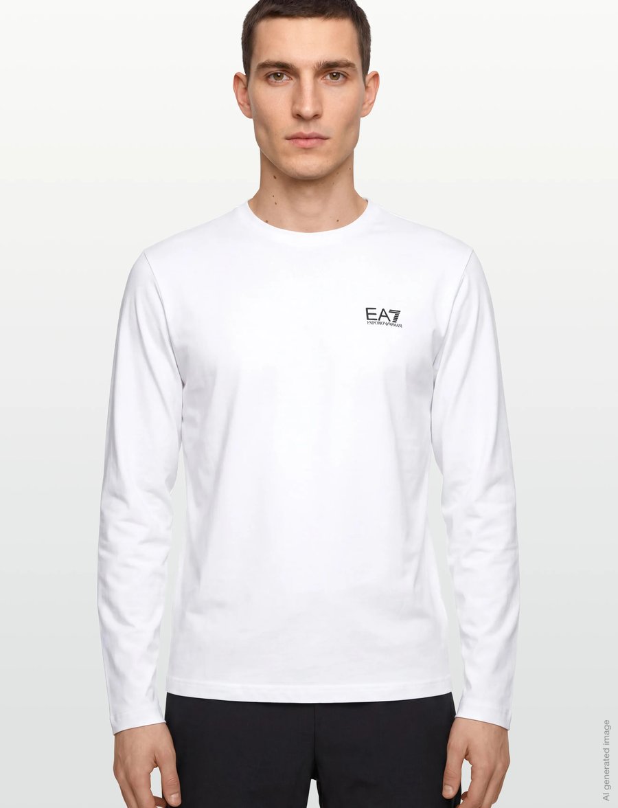 EA7 - T-SHIRT - langärmelige t-shirts - white - 3