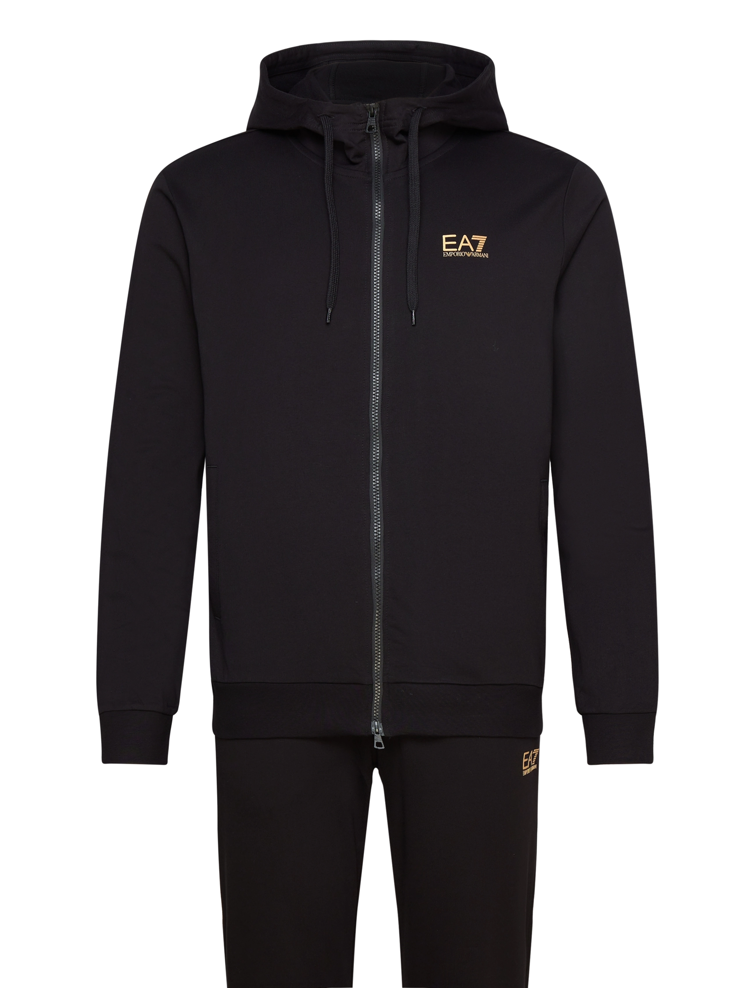 EA7 Tracksuit, 3XL, Sweatshirts & Hoodies, Schwarz - Tracksuits Sets, Männerswear