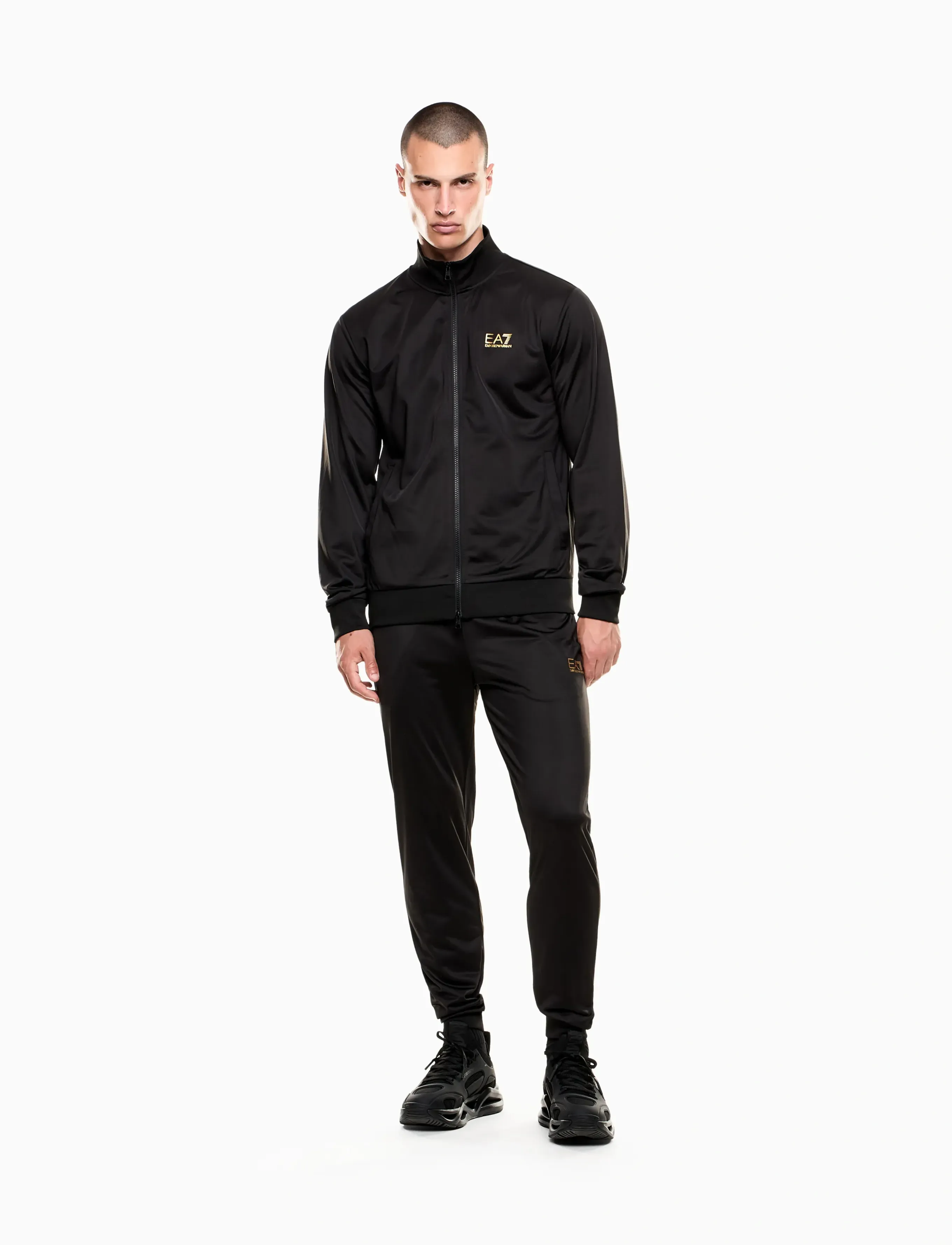 EA7 Tracksuit, M, Sweatshirts & Hoodies, Schwarz - Tracksuits Sets, Männerswear