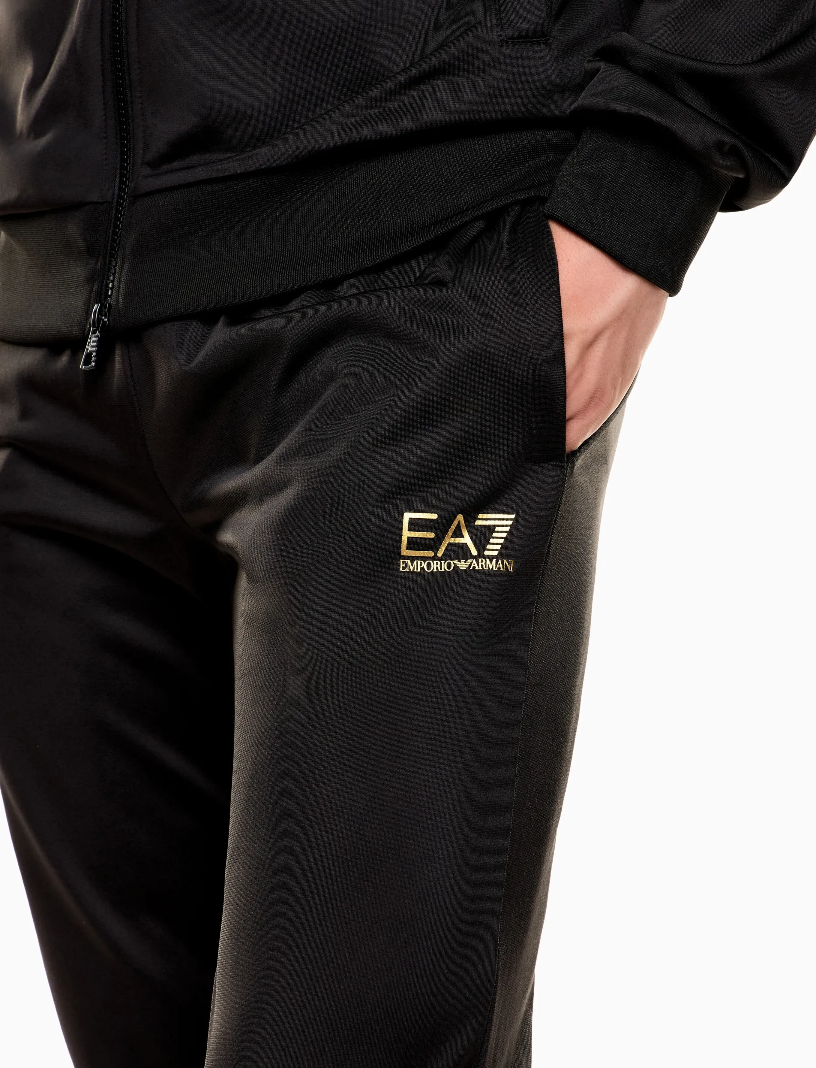 EA7 - TRACKSUIT - tracksuits - black - 5