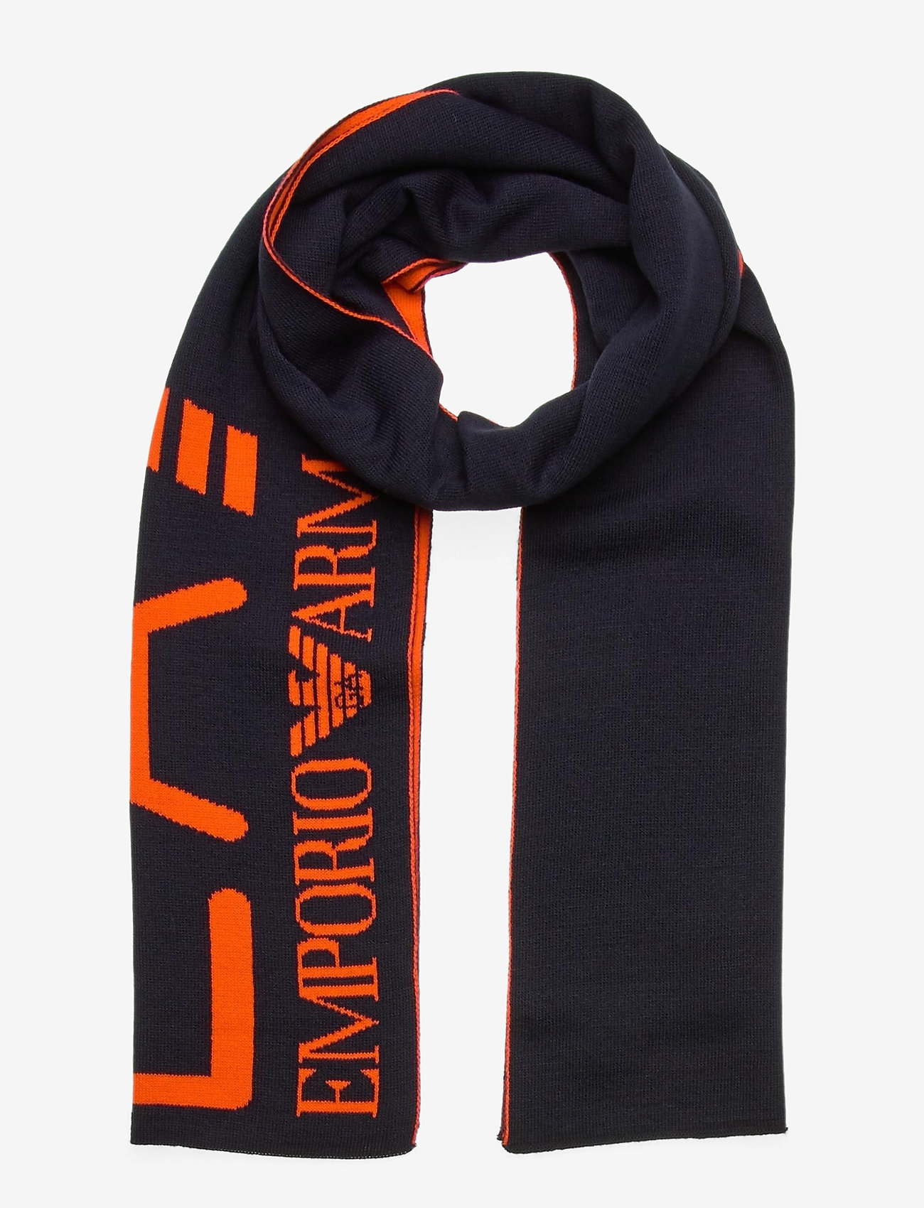 SCARF - BLU NAVY/RED FLUO