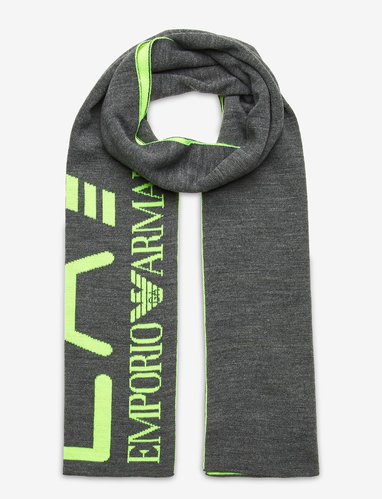 SCARF - D.GREY MEL/YELLOW