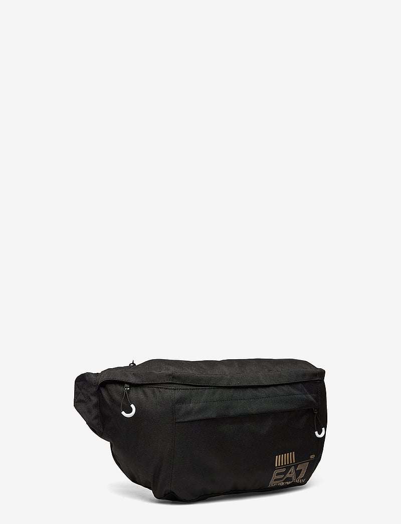 EA7 - SHOULDER BAG - gürteltaschen - black/gold logo - 2
