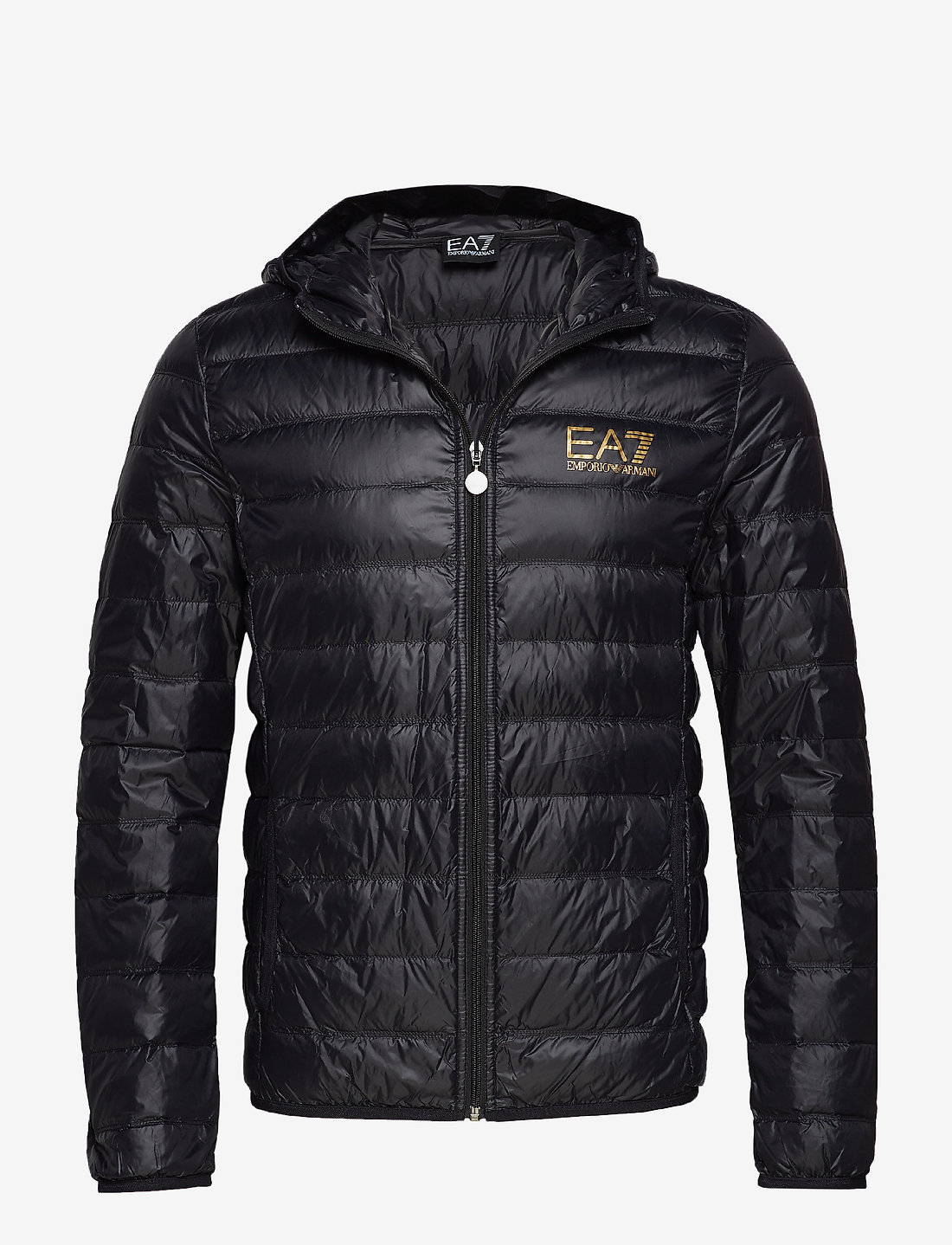 Ea7 black coat best sale