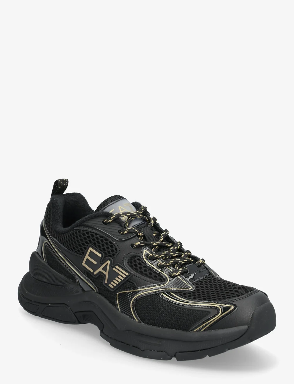EA7 - SNEAKER - ar zemu augšdaļu - triple black-gold - 0