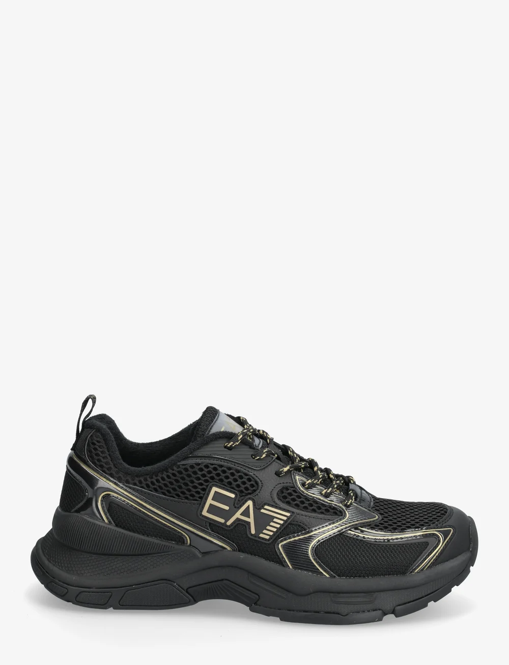 EA7 - SNEAKER - ar zemu augšdaļu - triple black-gold - 1