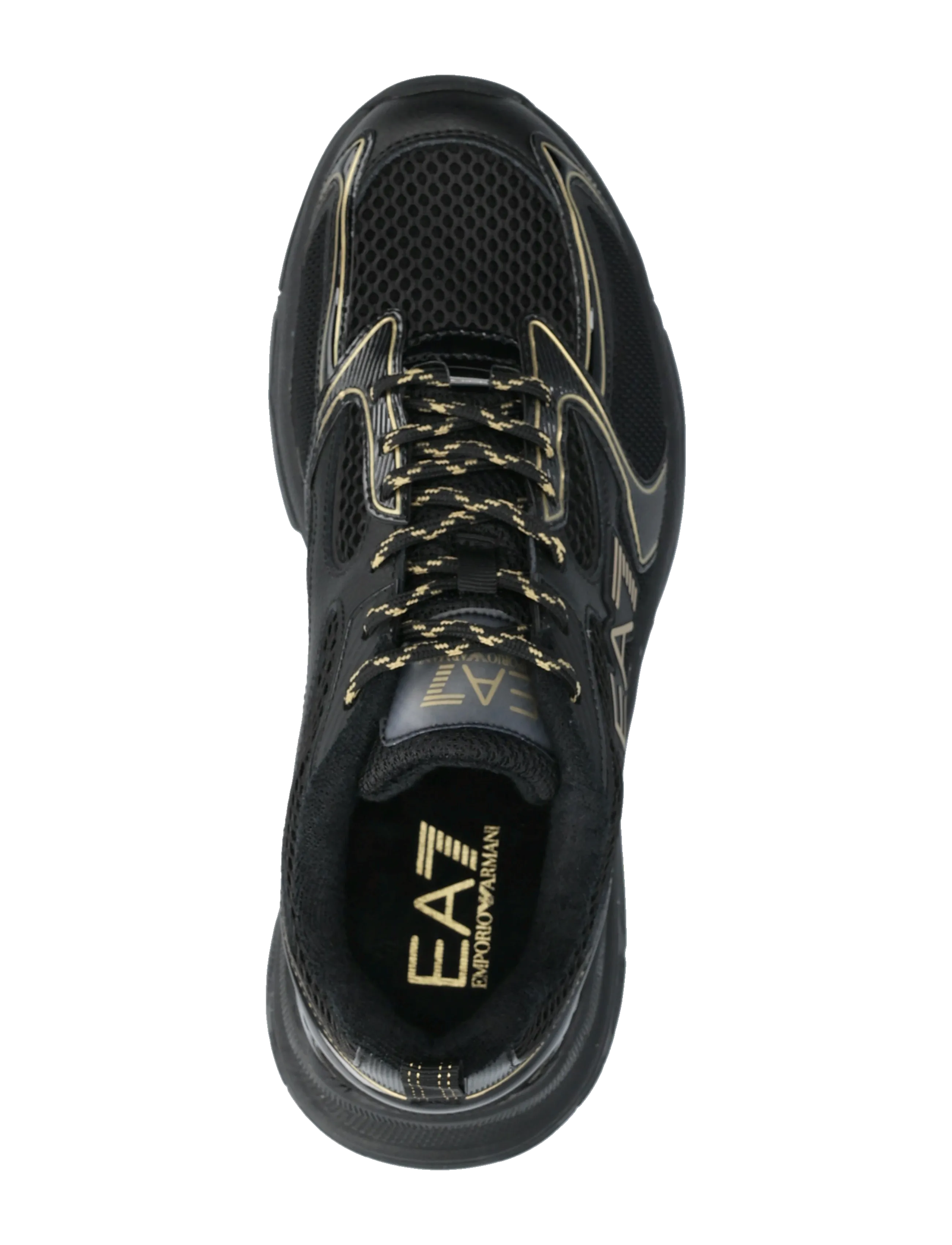 EA7 - SNEAKER - robustsed tossud - triple black-gold - 3