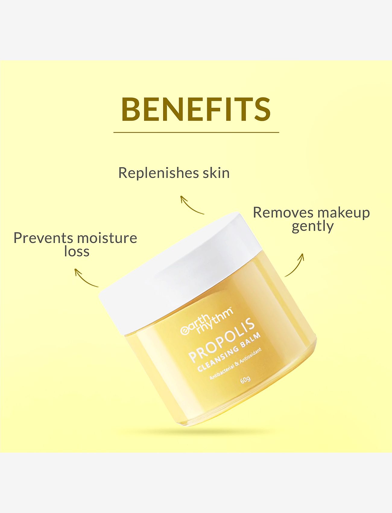 Earth Rhythm - CLEANSING BALM WITH PROPOLIS - cleansing balm - yellow - 2