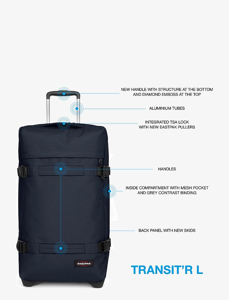 Eastpak - TRANSIT'R L - kufferter - blue - 3