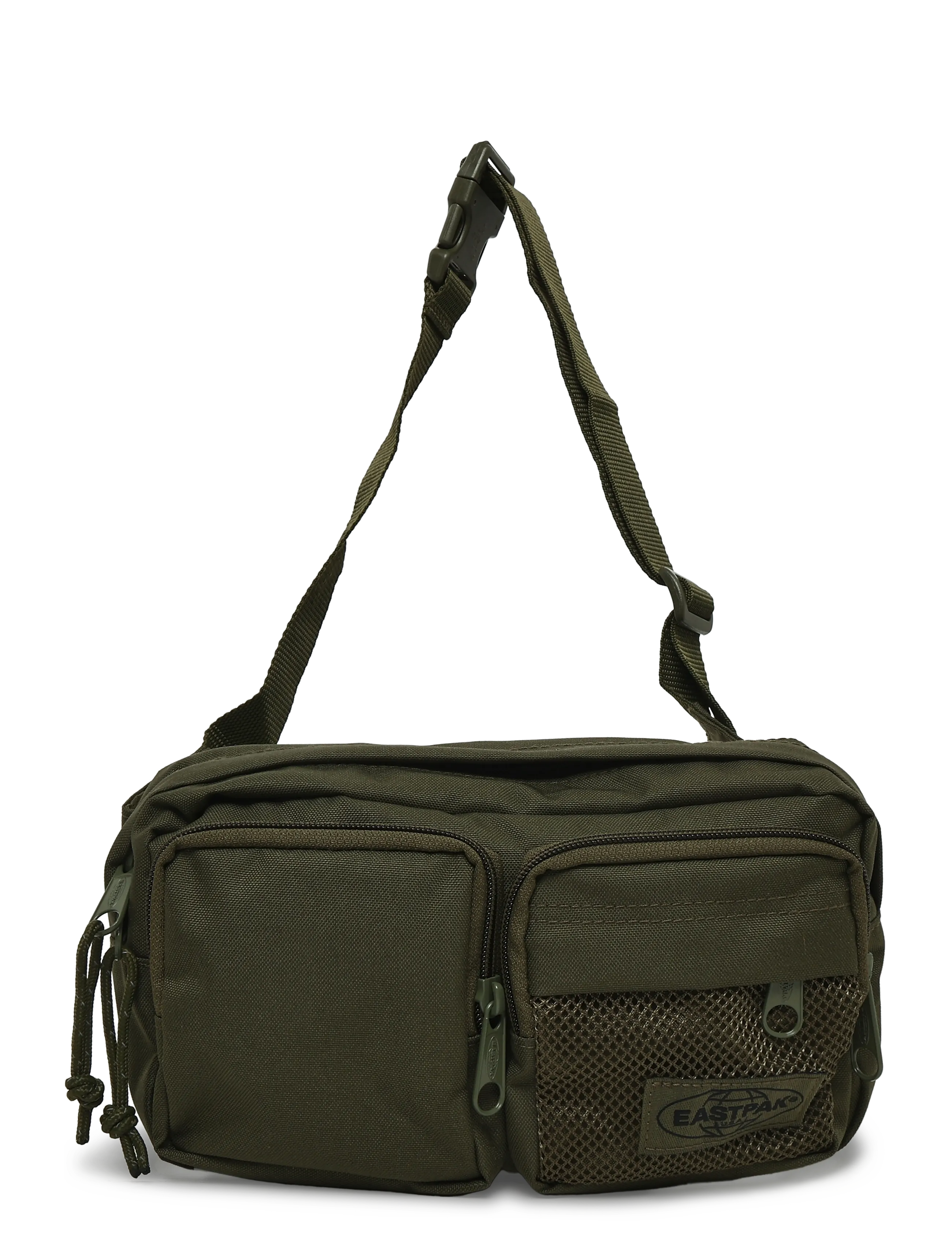 Eastpak Dbl Crossbody, Mænd, Dobbeltlomme Crossbody Taske, Grøn, Str: ONE SIZE