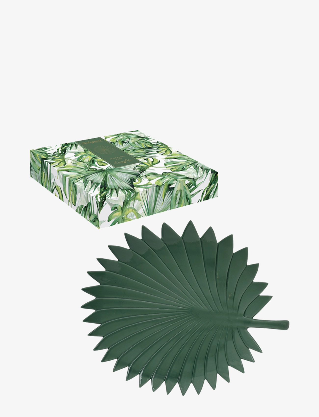 EasyLife Leaf 35x29 cm in palm shape in gift box TROPICAL LEAVES GREEN - Easy life - Kampagne - GREEN / green