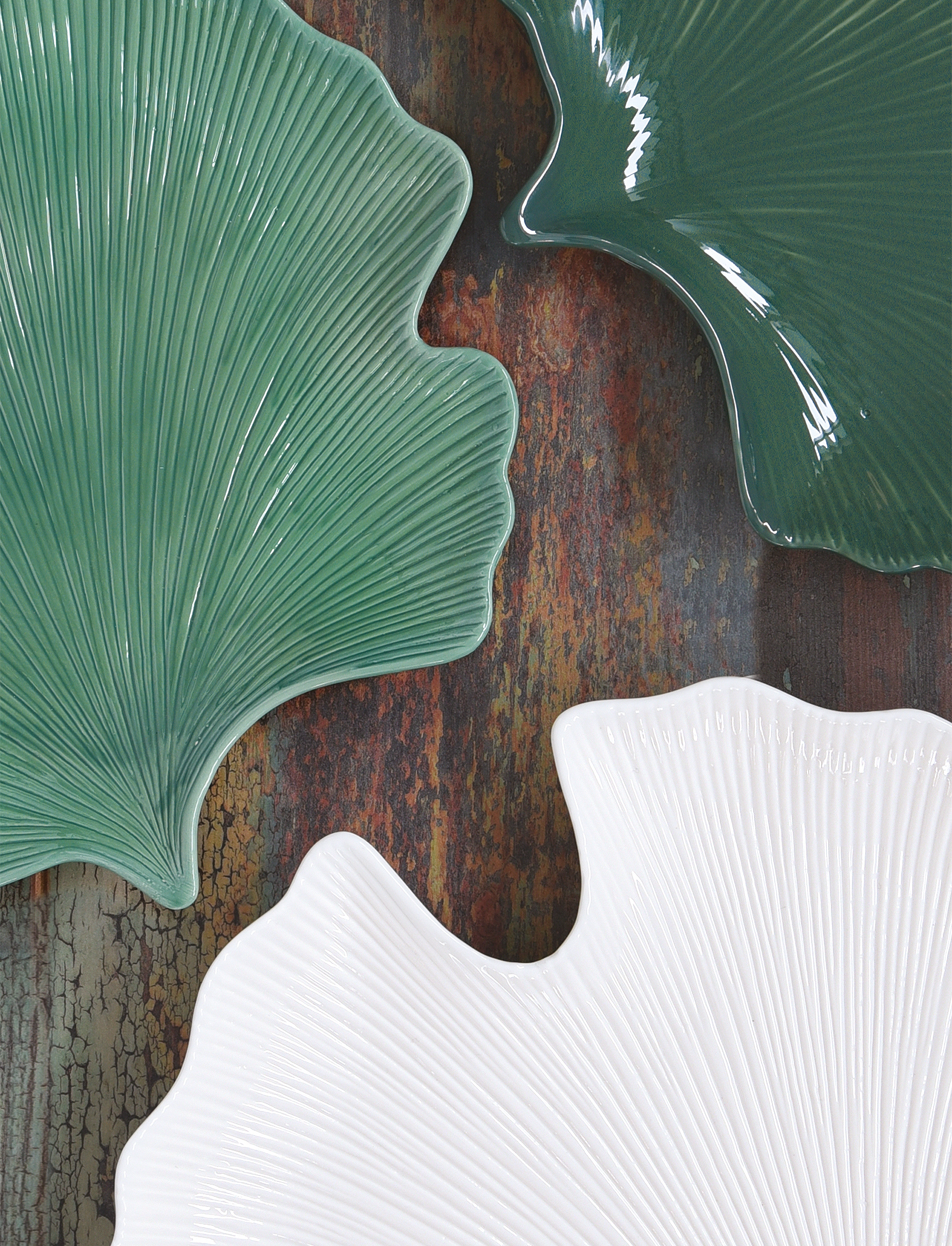 EasyLife - Leaf 35x29 cm in palm shape in gift box TROPICAL LEAVES GREEN - Easy life - plats décoratifs - green - 2