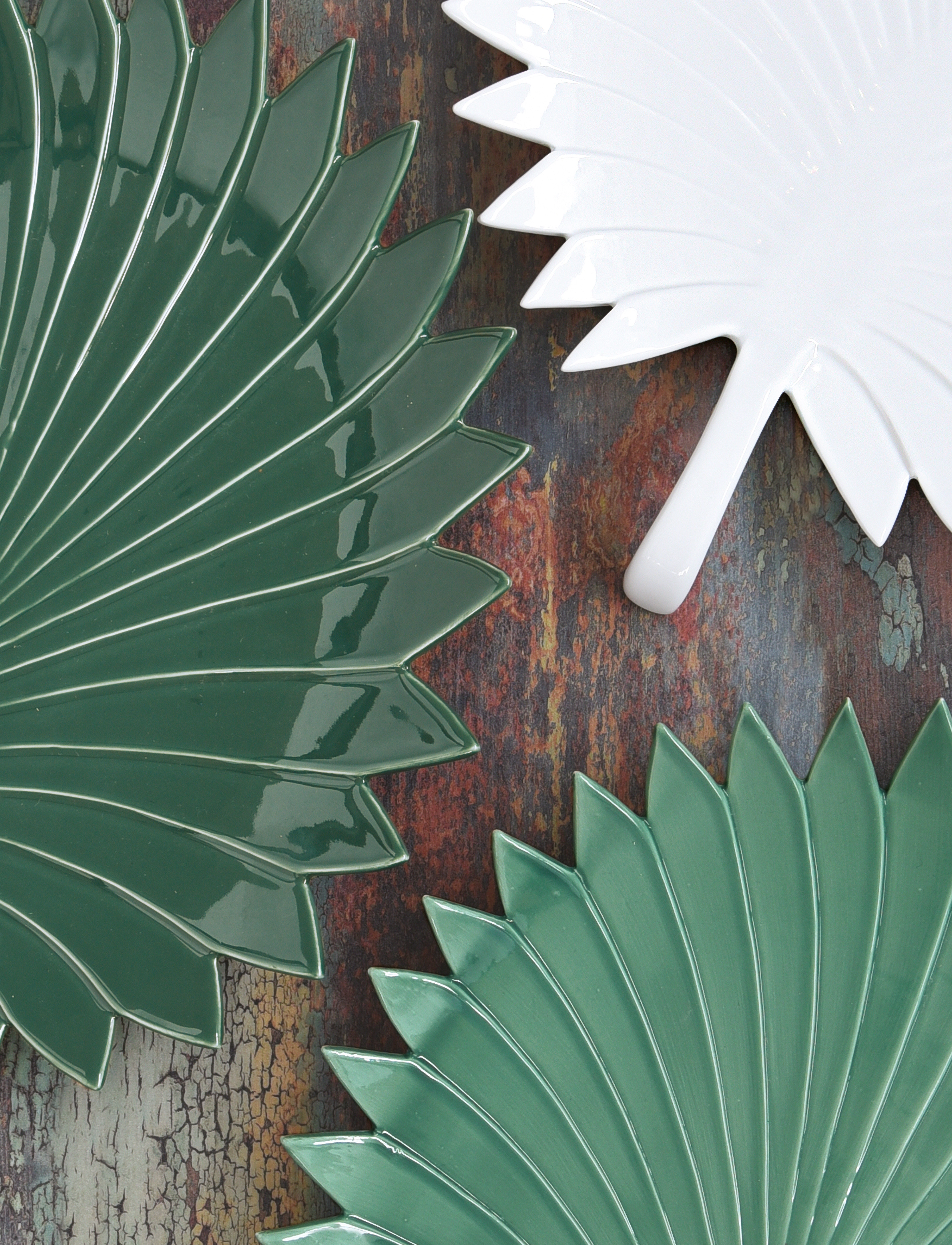 EasyLife - Leaf 35x29 cm in palm shape in gift box TROPICAL LEAVES GREEN - Easy life - plats décoratifs - green - 3