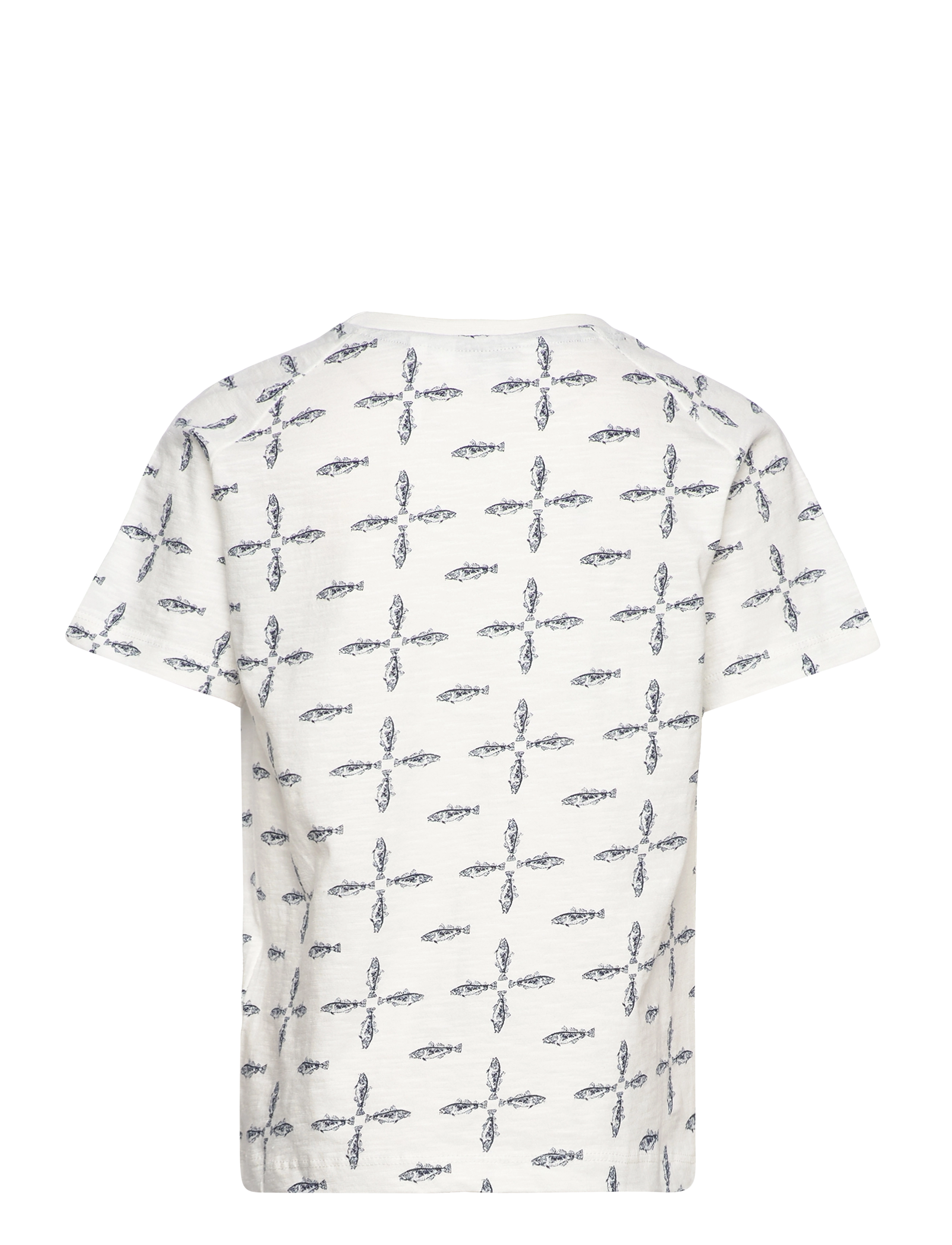 ebbe Kids - Lois Raglan Tee - 0712 off white cod print - 1