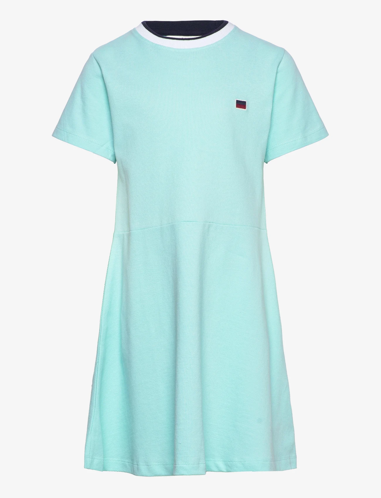 ebbe Kids - Nadja Pique Dress - lühikeste varrukatega vabaaja kleidid - 0757 light turquoise - 0