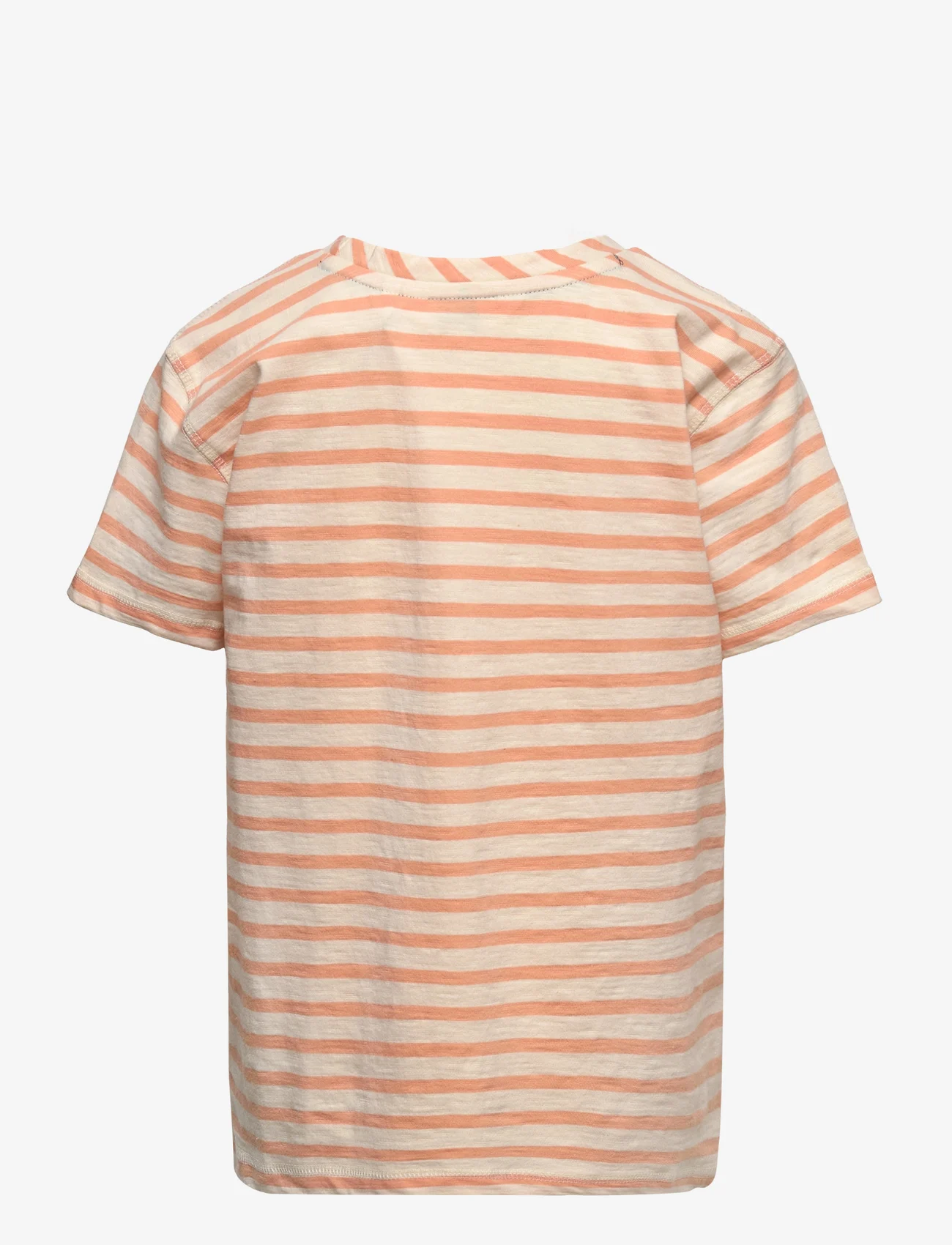 ebbe Kids - Steven t-shirt - lyhythihaiset - 0963 coral stripe - 1