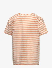 ebbe Kids - Steven t-shirt - trumpomis rankovėmis - 0963 coral stripe - 1