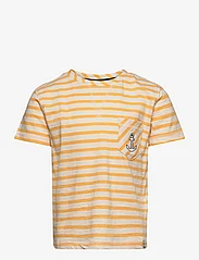 ebbe Kids - Steven t-shirt - trumpomis rankovėmis - 0964 yellow stripe - 0