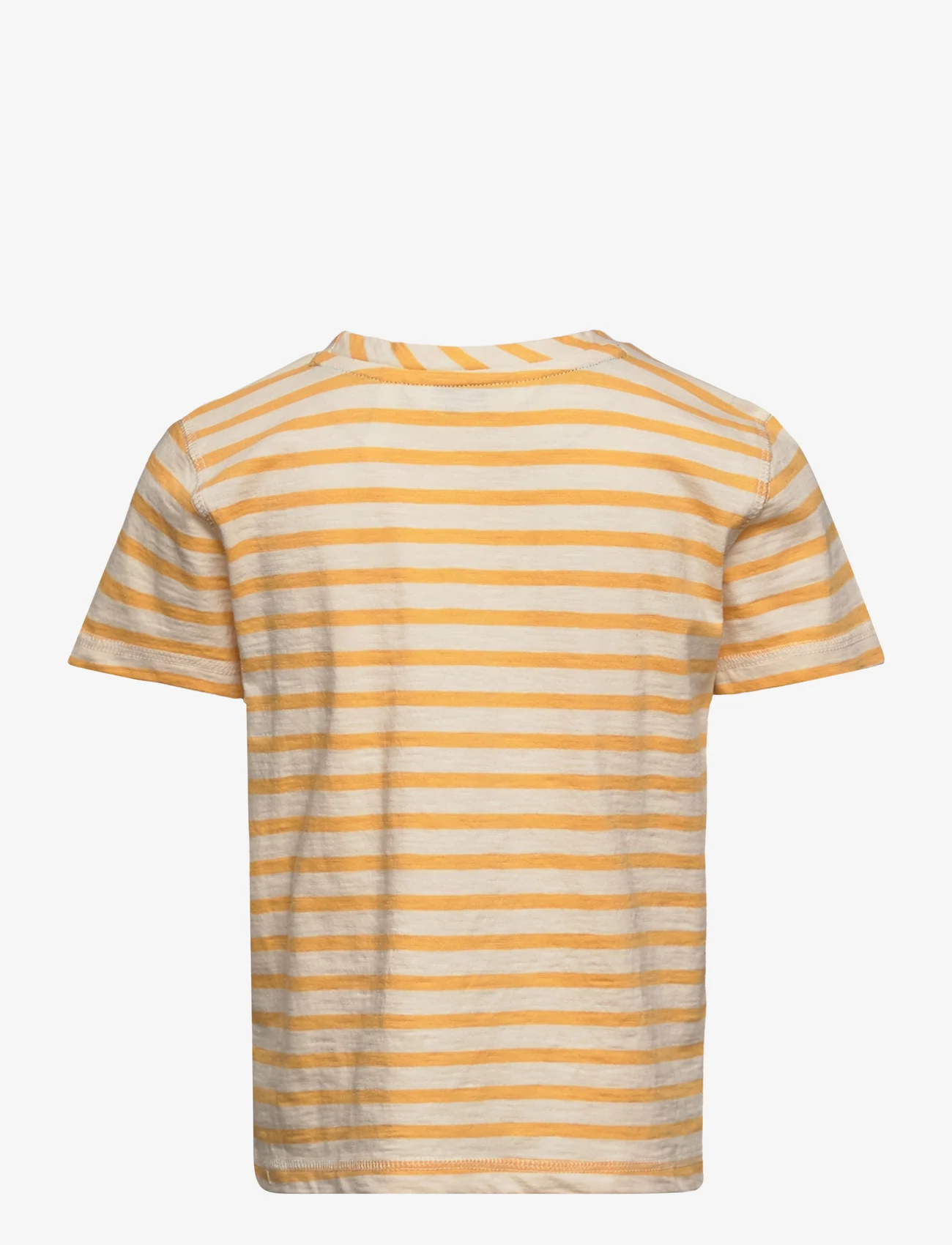 ebbe Kids - Steven t-shirt - trumpomis rankovėmis - 0964 yellow stripe - 1