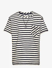 ebbe Kids - Steven t-shirt - ar īsām piedurknēm - offwhite stripe - 0