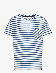 ebbe Kids - Steven t-shirt - trumpomis rankovėmis - strong blue stripe - 0