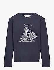 ebbe Kids - Crawford LS Tee - pitkähihaiset paidat - 0587 navy ship print - 0