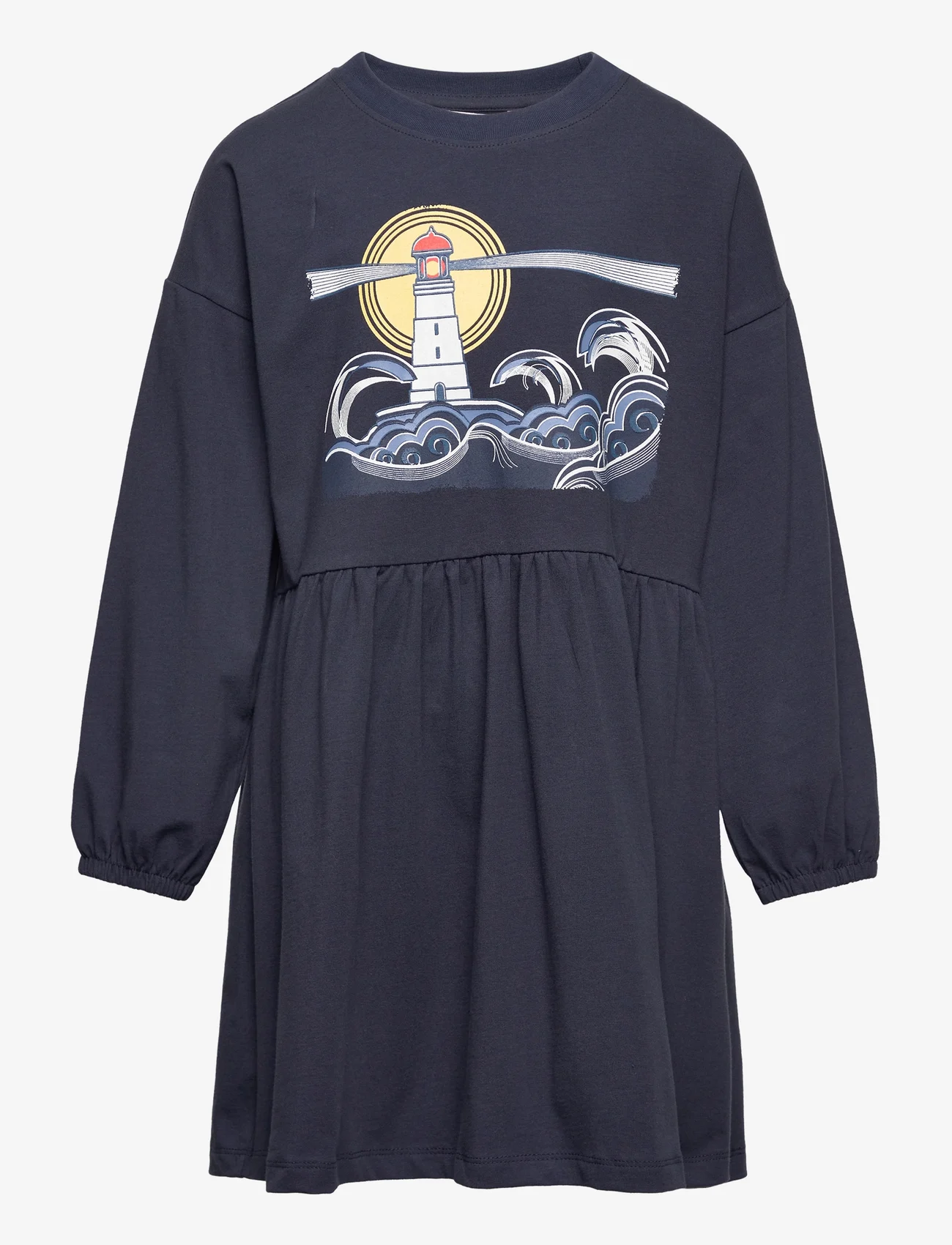 ebbe Kids - Camille Dress - casual jurken met lange mouwen - 1135 navy lighthouse - 0