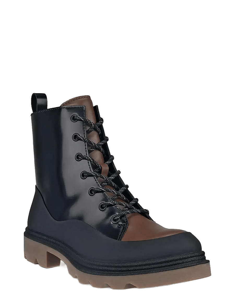 ECCO - GRAINER W - platta ankelboots - black/cocoa brown - 1