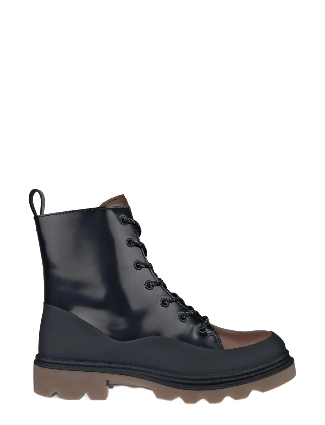 ECCO - GRAINER W - platta ankelboots - black/cocoa brown - 2